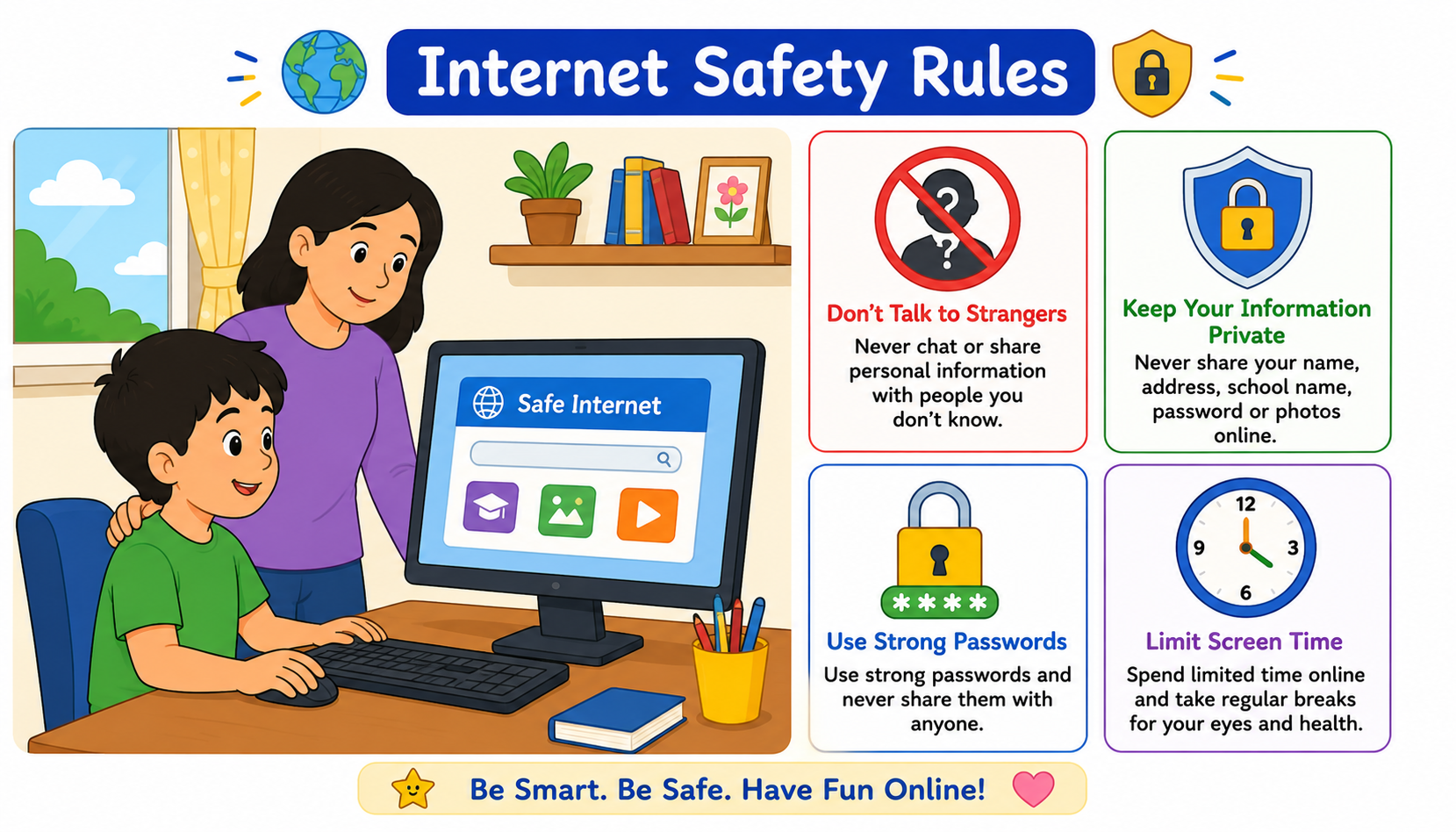 Internet safety rules for children