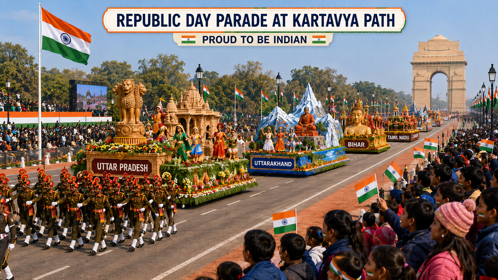 Republic Day parade at Kartavya Path